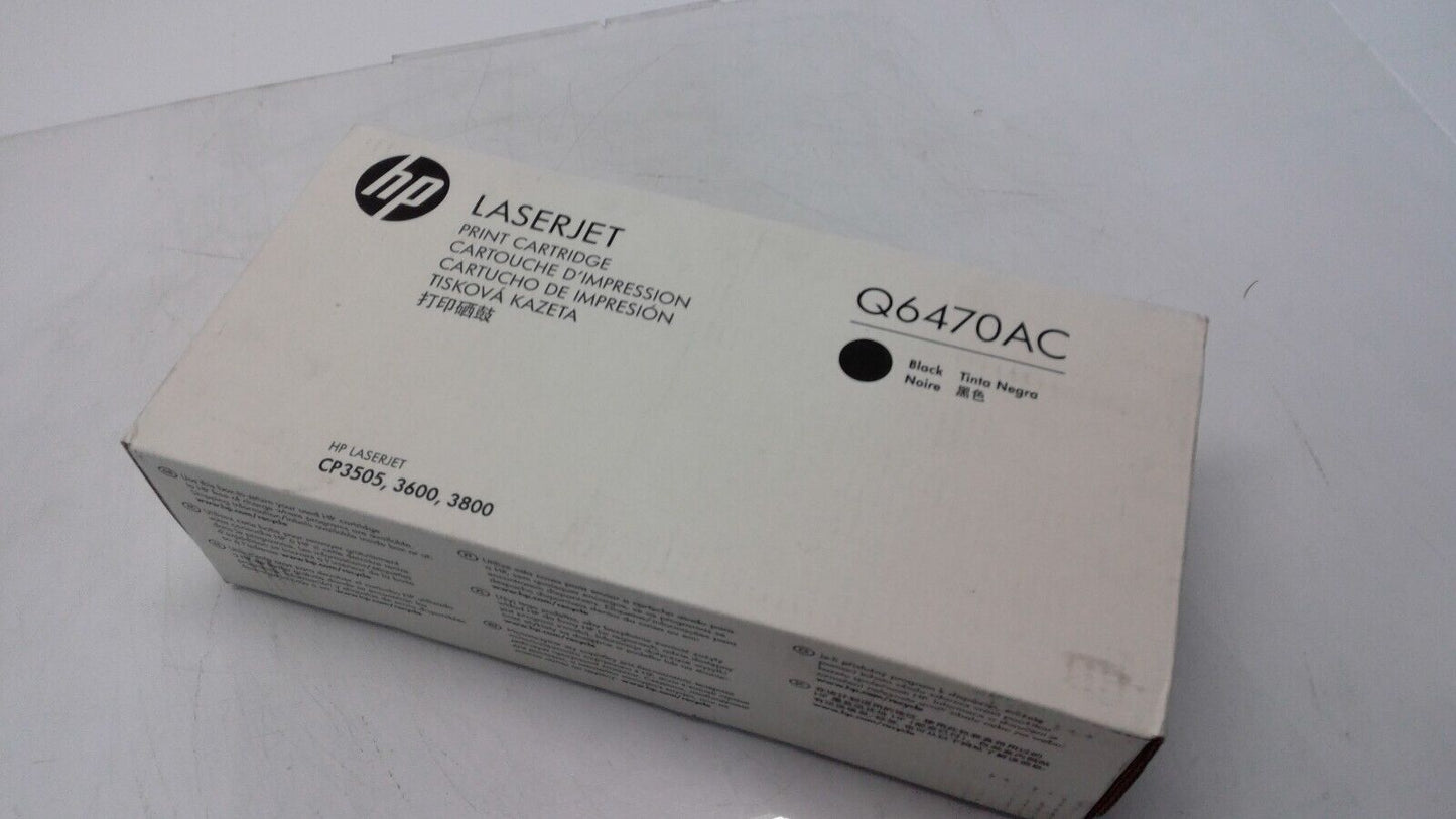 NEW GENUINE HP Q6470AC BLACK LASERJET PRINT CARTRIDGE SEALED