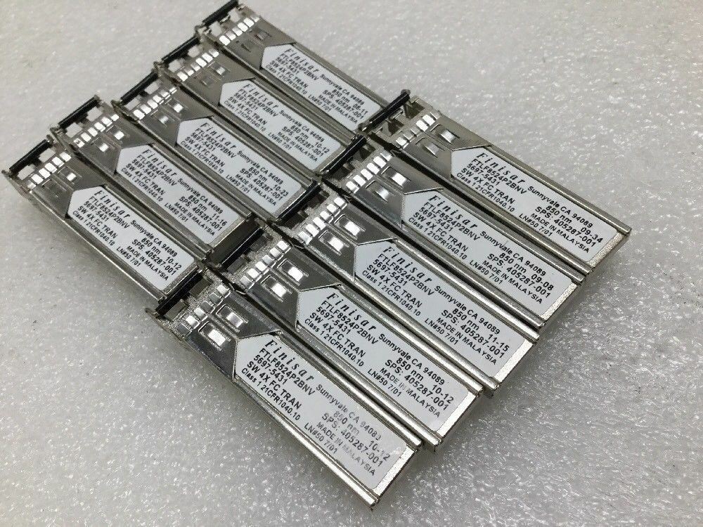 Lot of 10 - Finisar FTLF8524P2BNV 4GB SFP GBIC Fiber Channel Transceiver