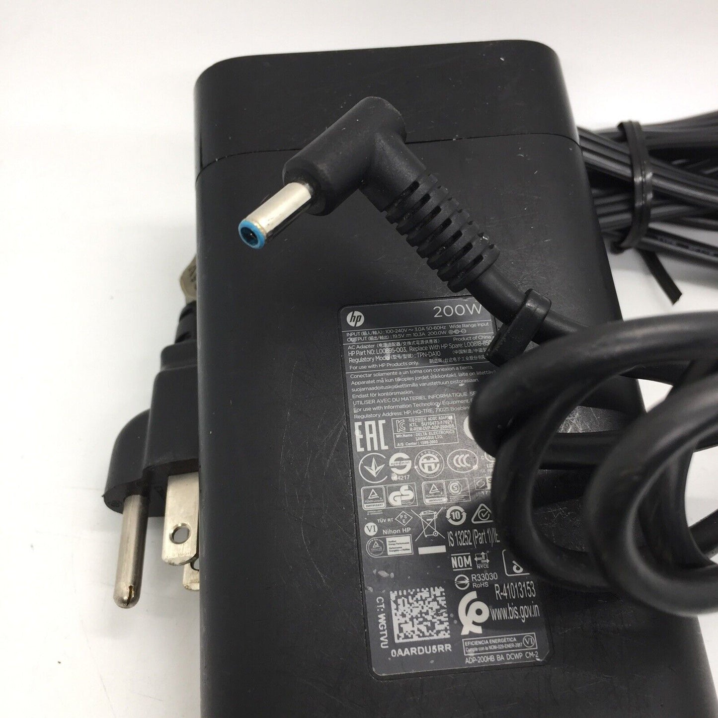 Genuine OEM HP 200W 19.5V Charger TPN-DA10 L00895-003 L00818-850 4.5mm Blue Tip