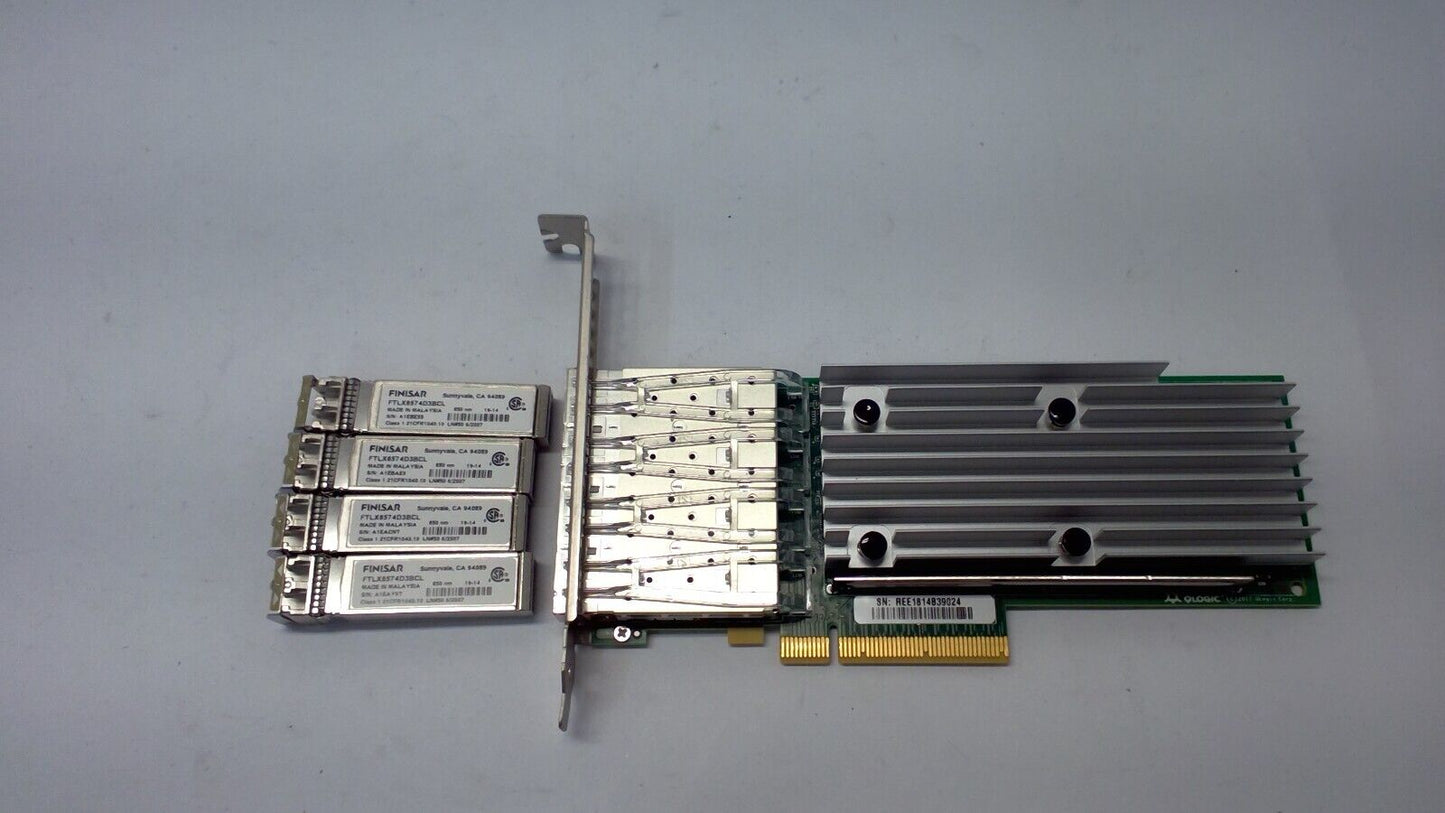 Marvell QLogic QL41234HLCU 4-Port 25Gbps SFP28 Network Adapter w/4 SFP