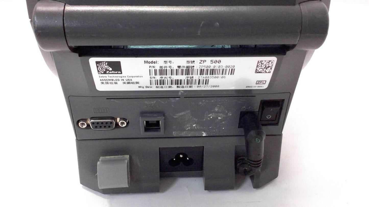 Zebra ZP 500 Plus Direct Thermal Label Printer ZP500-0103-0020