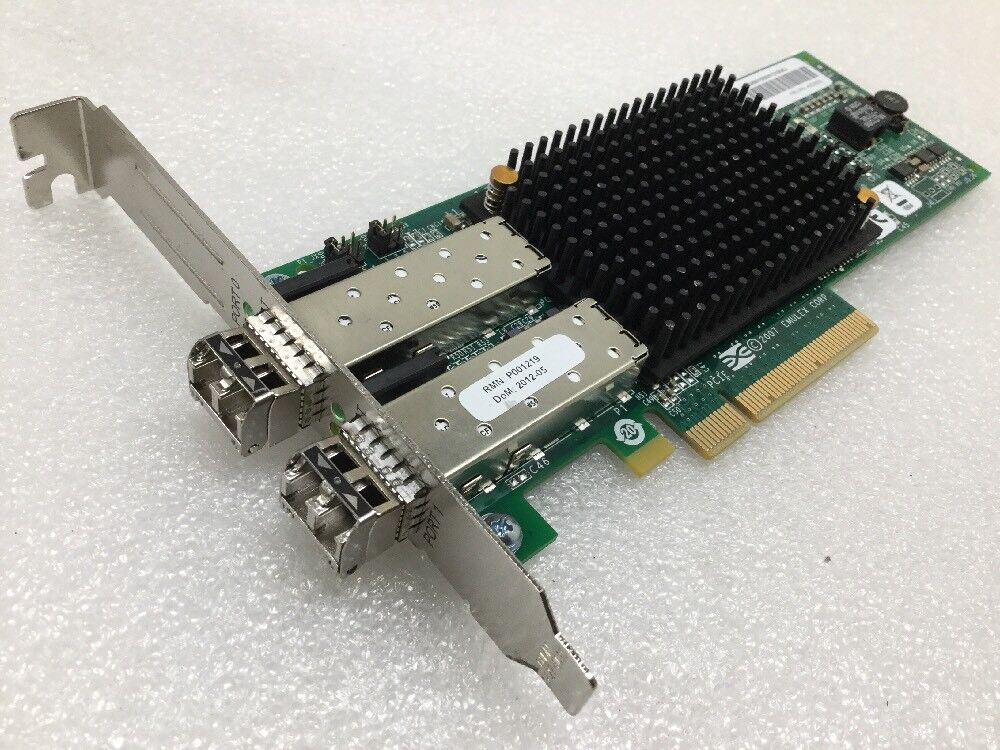 Emulex LPE12002 Dual Port 8GB SFP+ FC-HBA Network Adapter Card w/(2) SFPs 850nm