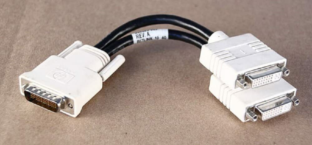 HP DMS-59 TO DUAL DVI-I Y SPLITTER ADAPTER VIDEO CABLE 338285-009