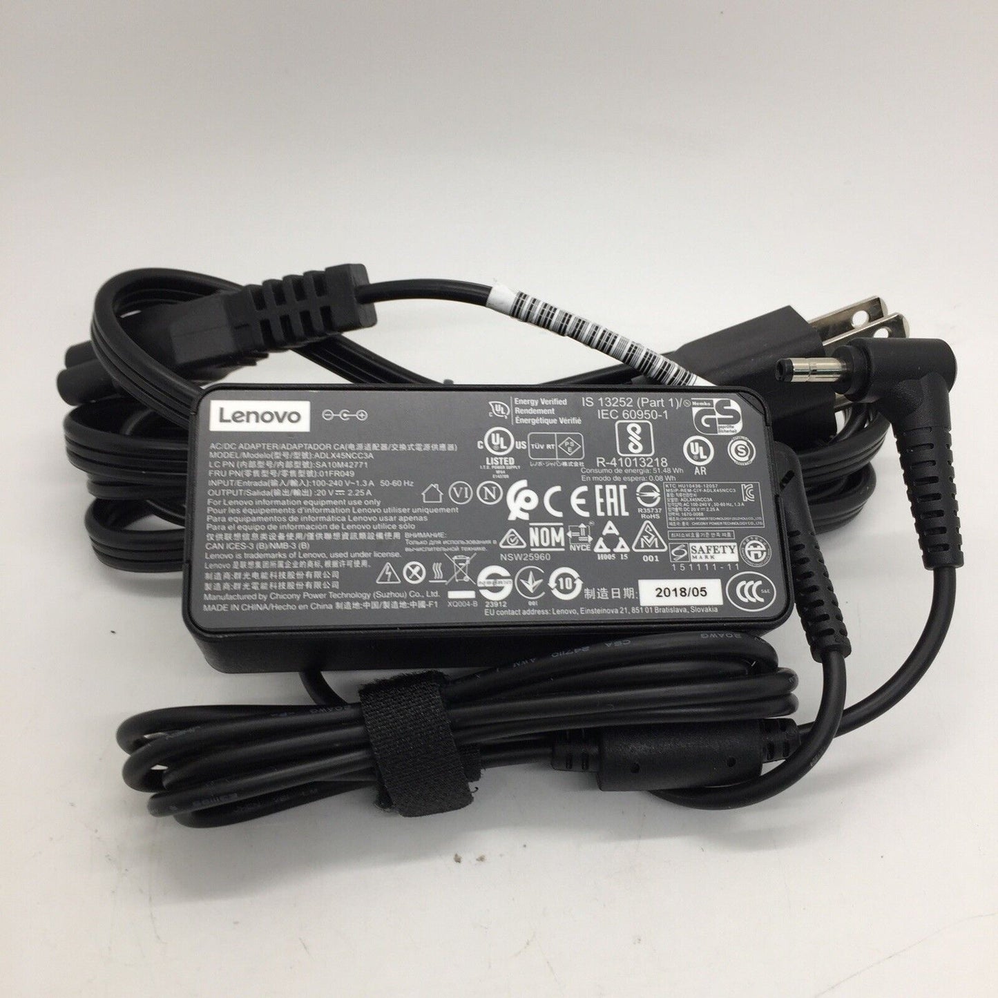 Genuine Lenovo AC Adapter 20V 2.25A 45W ADLX45NCC3A SA10M42771 01FR049