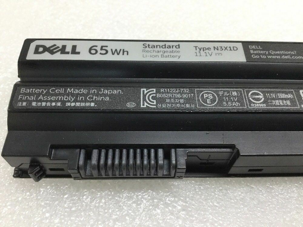 Genuine Dell N3X1D Battery  11.1V 65Wh for Dell Latitude E6540 E6440 E5530 E5430