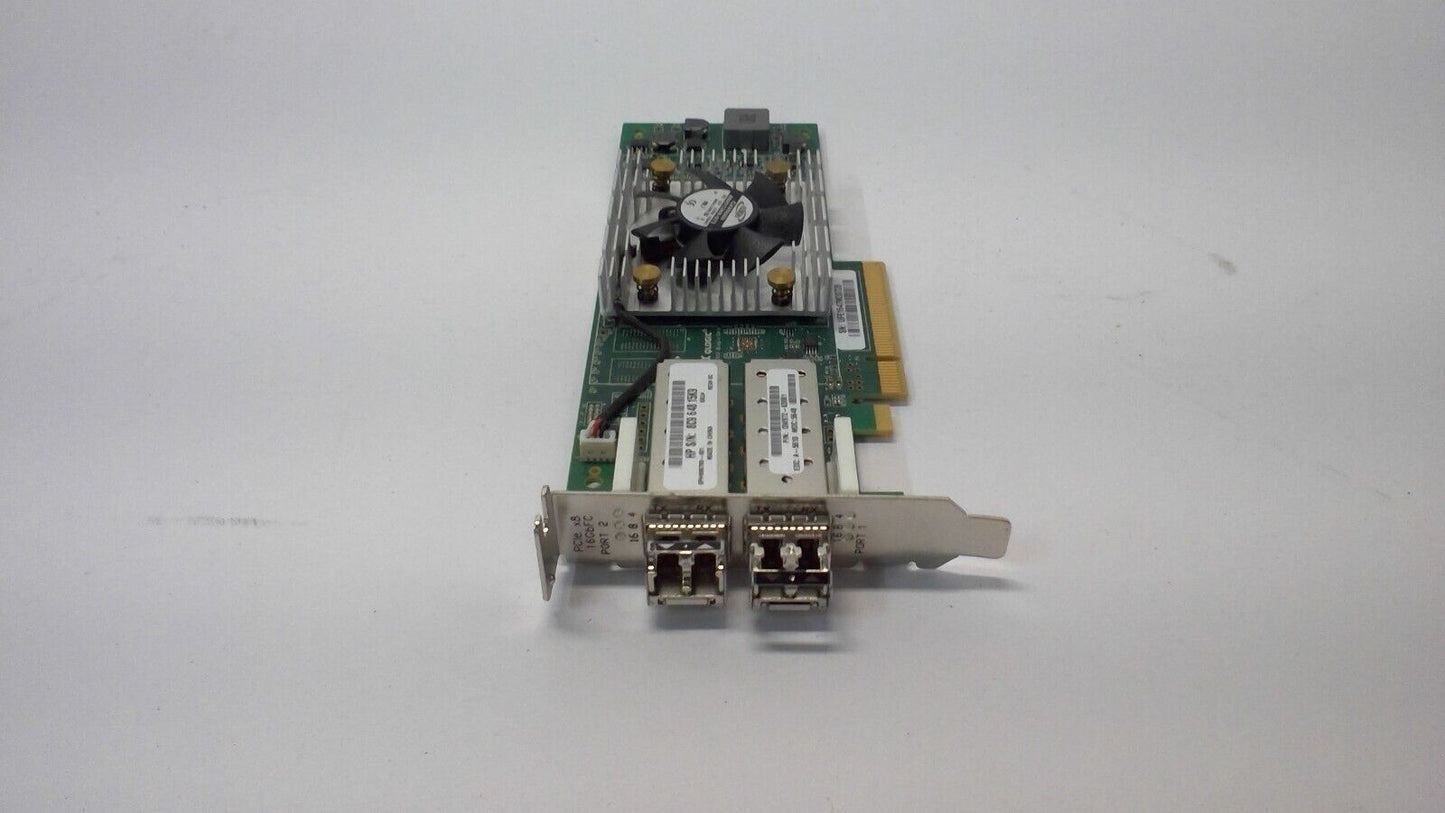 HP QLogic QLE2662 Dual Port 16Gb SFP+ Fibre HBA adapter QW972-63001 w/SFPs LP