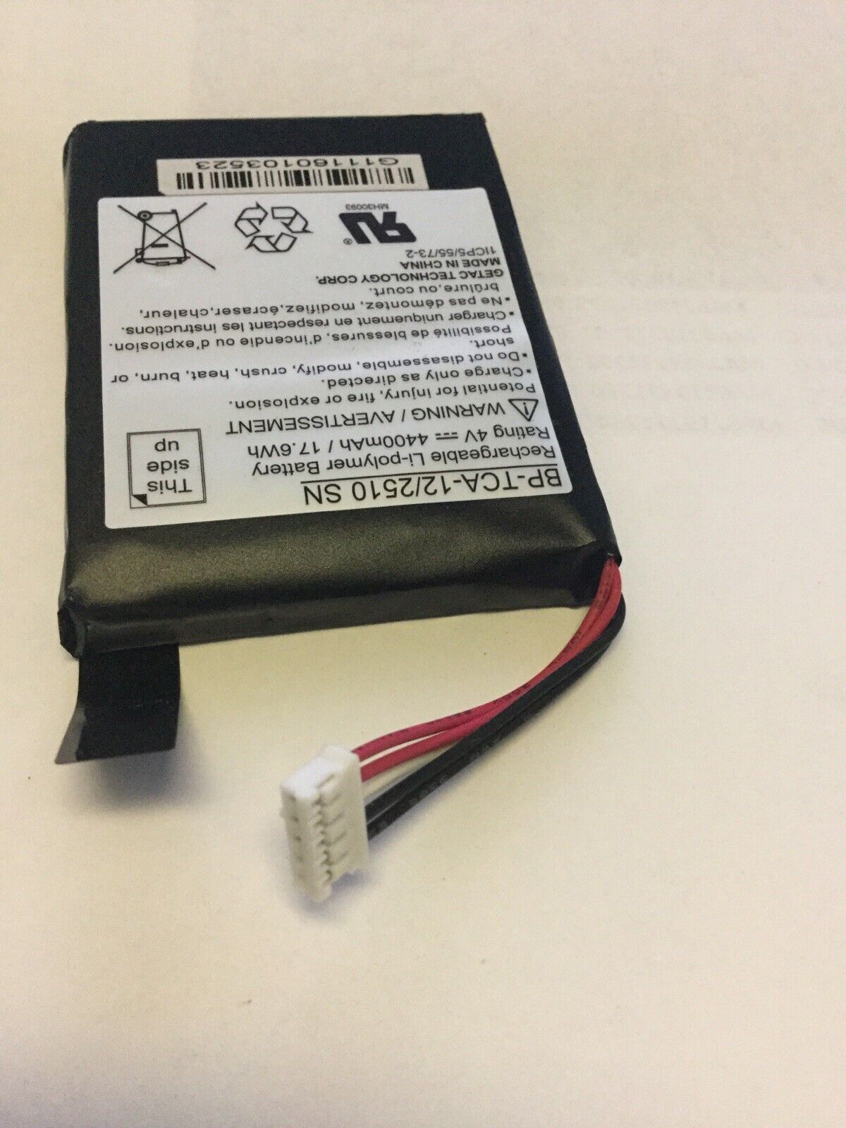 Replacement Battery For GETAC BP-TCA-12/2510 SN 4V 17.6W Rechargeable Li-polymer