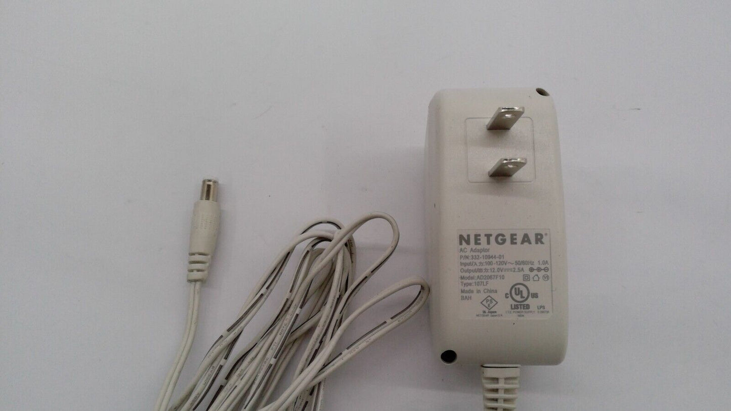 Netgear 12V 2.5A AC Adapter AD2067F10 Power Supply 332-10944-01 Charger White