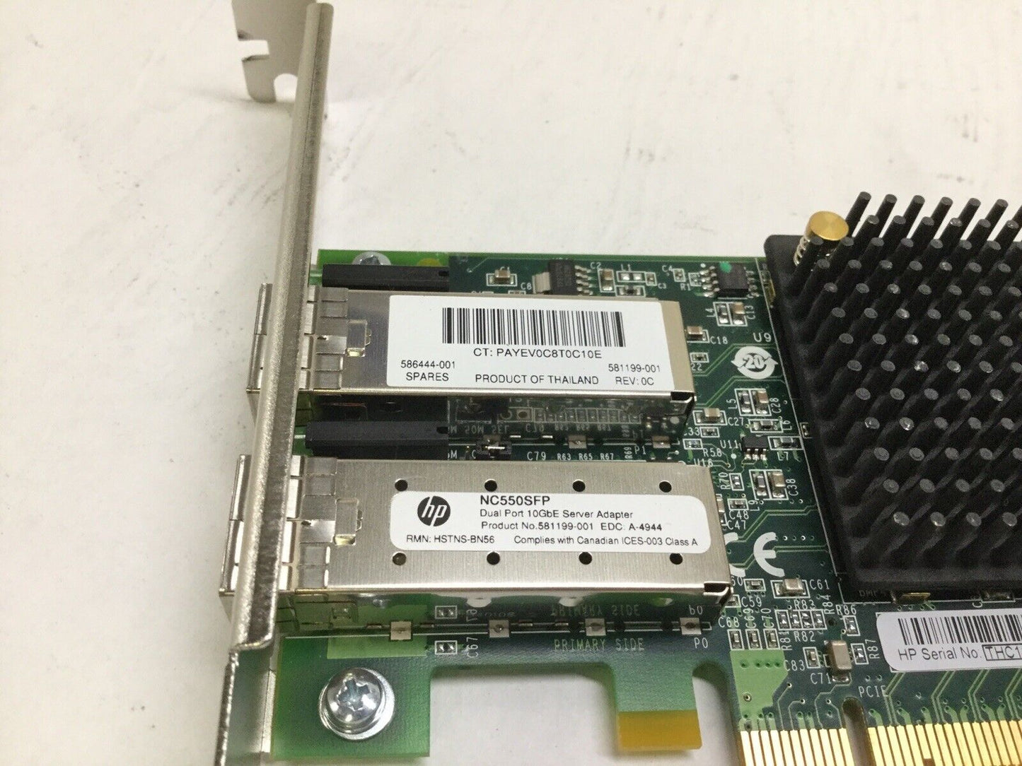 HP NC550SFP Dual Port 10Gb SFP+ SERVER Ethernet Adapter OCE10102-HP 581201-B21