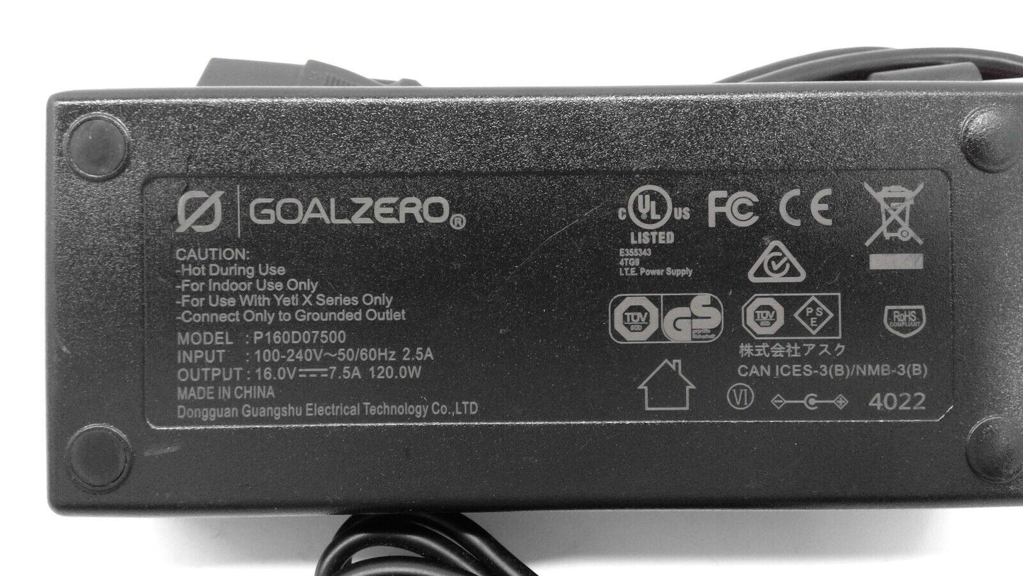 Genuine Goal Zero YETI X Series Link Power Supply Wall Charger P160D07500 120W