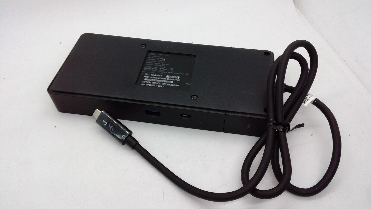 Dell WD19TBS K20A Thunderbolt USB-C Docking Station K20A001 *DOCK ONLY*