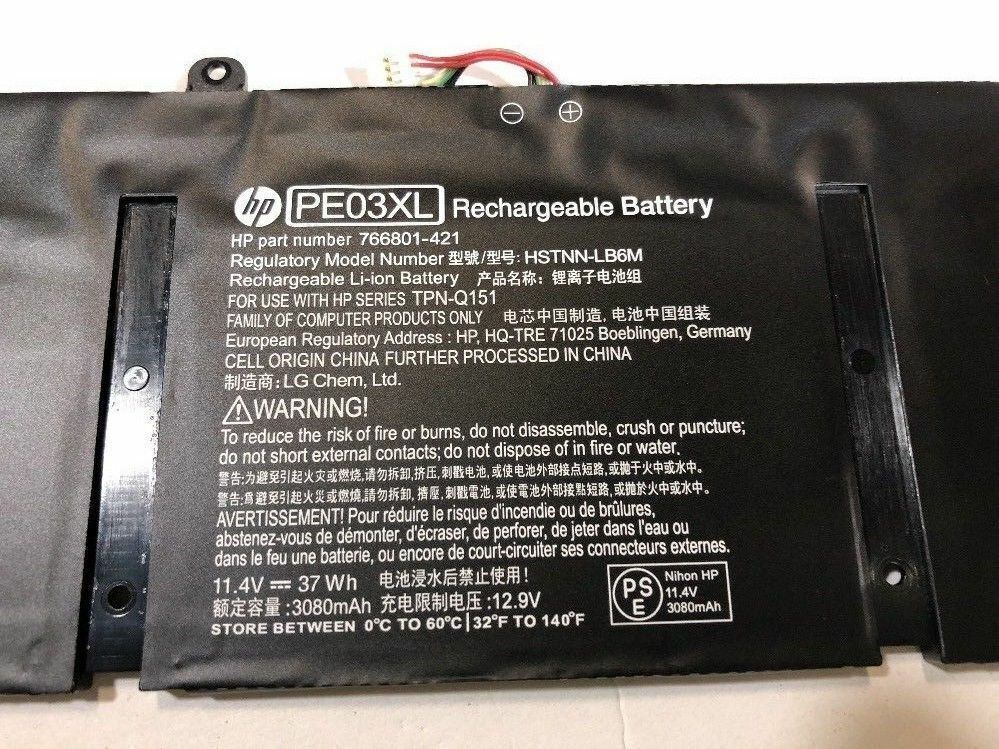 Genuine HP PE03XL Chromebook 210 11.6" 11 G3 G4 Battery 36Wh 767068-005