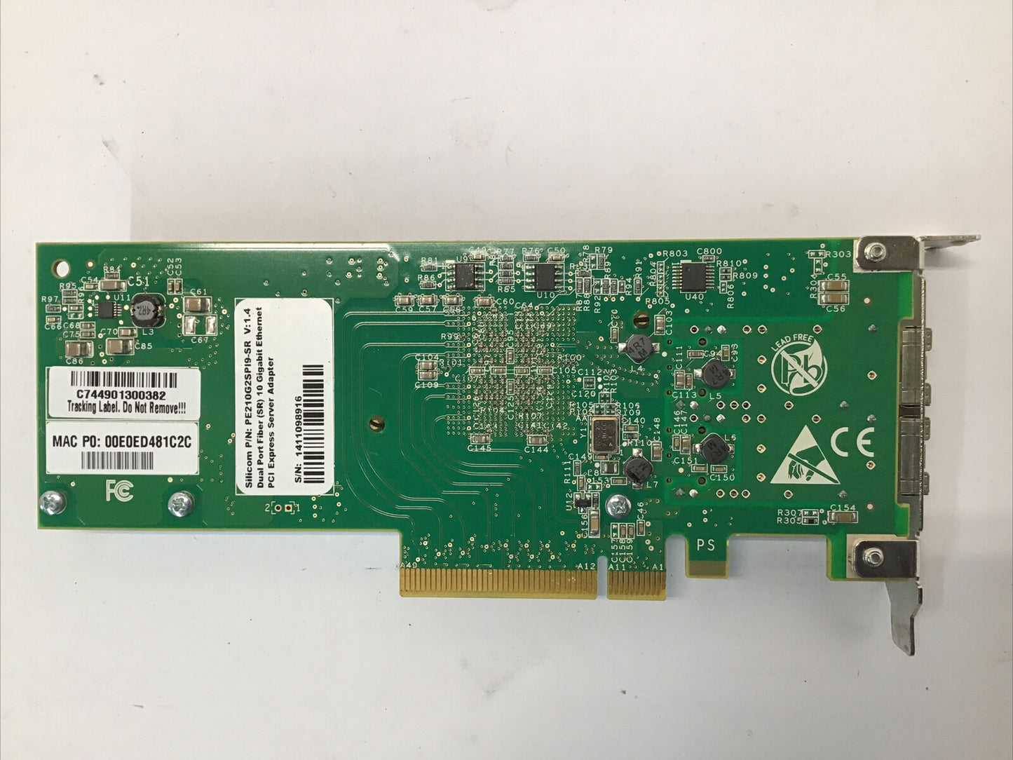 Silicom PE210G2SPI9-SR Dual Port 10Gigabit Ethernet PCIE Server Adapter Ver 1.4