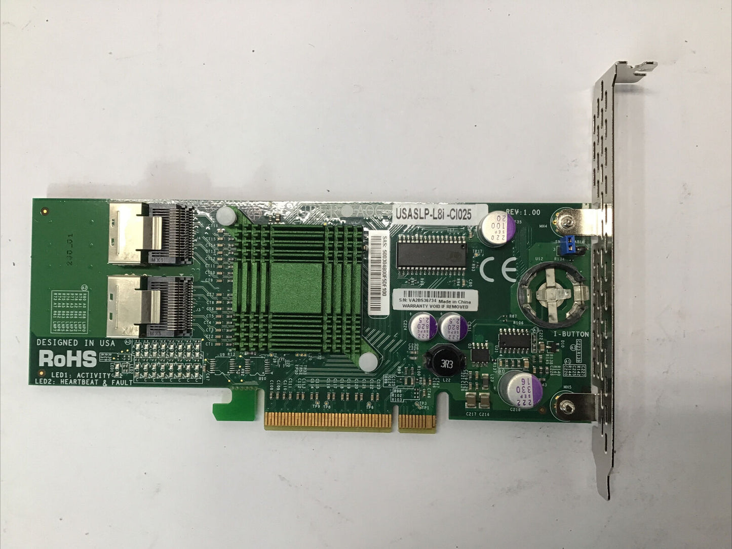 Supermicro AOC-USASLP-L8I PCI-Express 8 Ports SAS STGE IT mode HBA Card