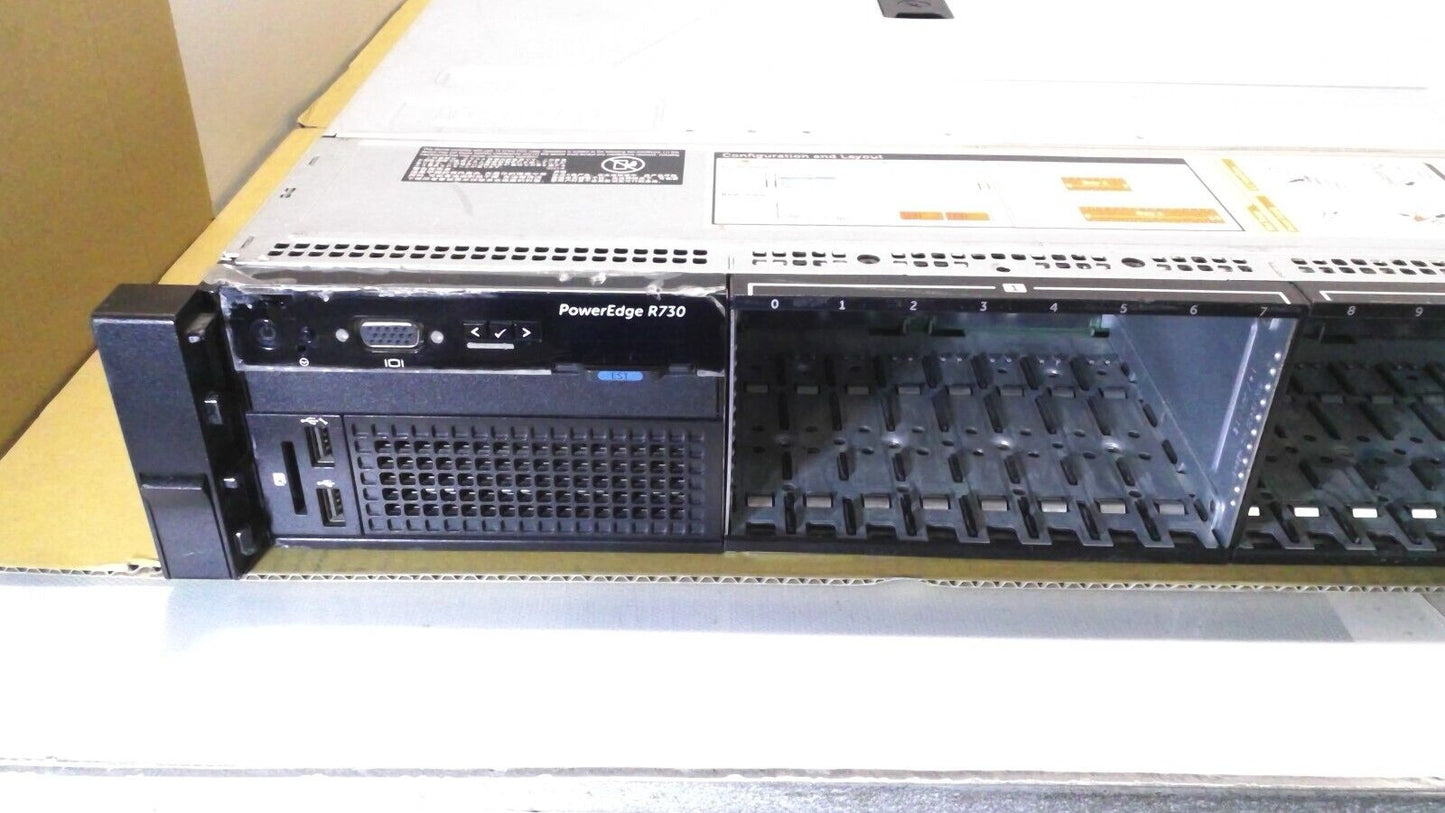 Dell PowerEdge R730 Server Barebone, 16 Bay 2.5" 2x 750W PSU 2x Heatsinks TESTED