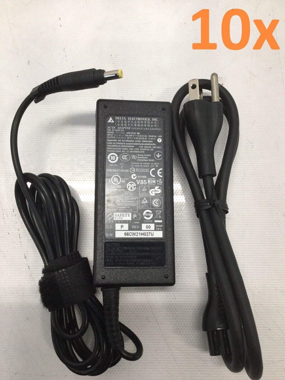 Lot of 10 - Delta 19V 3.42A 65W Ac Adapter for Acer Asus Laptops ADP-65JH BB