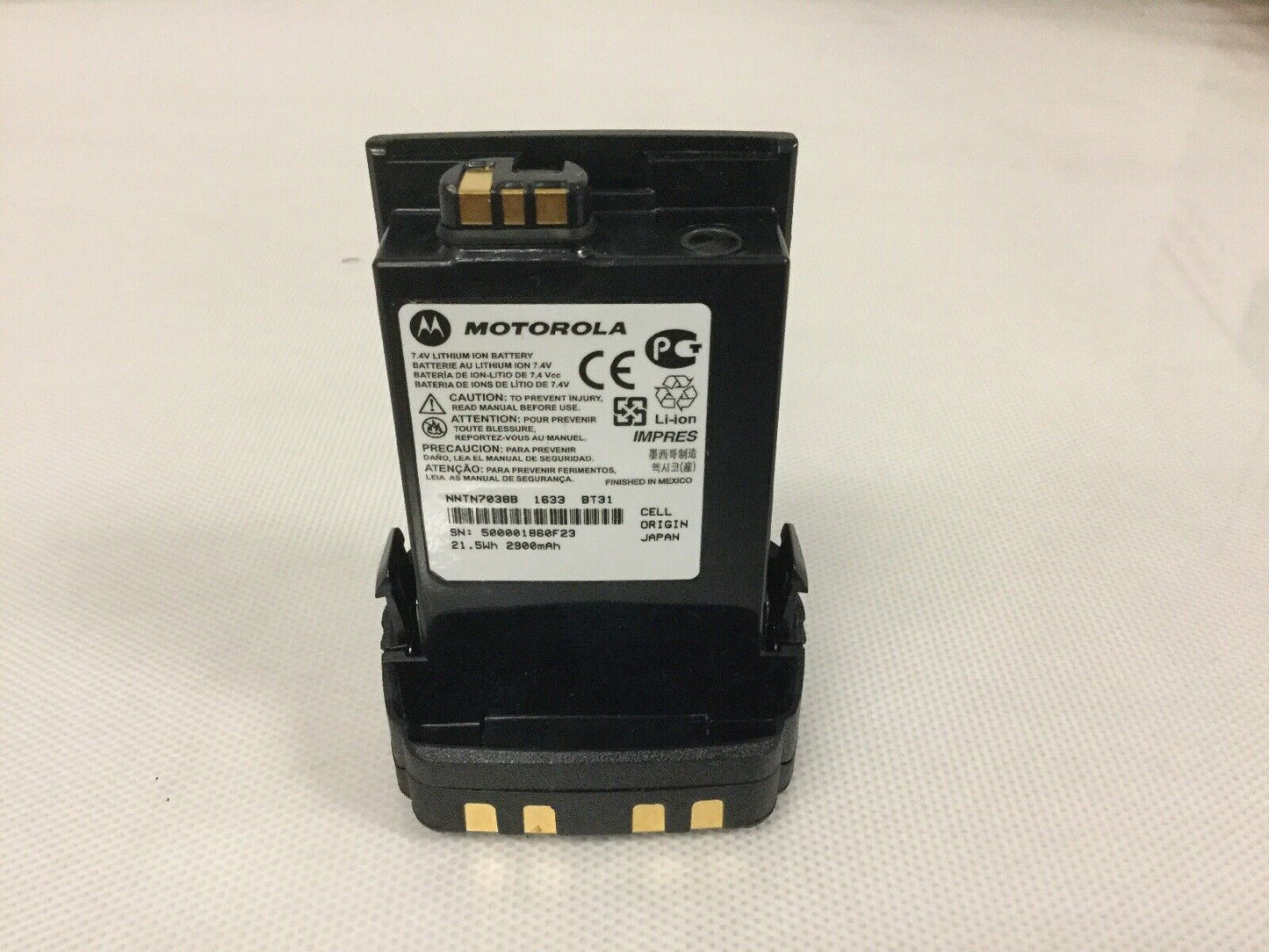 MOTOROLA NNTN7038B 2900mAh Li-ion Impres Battery for APX6000 APX7000 Radios