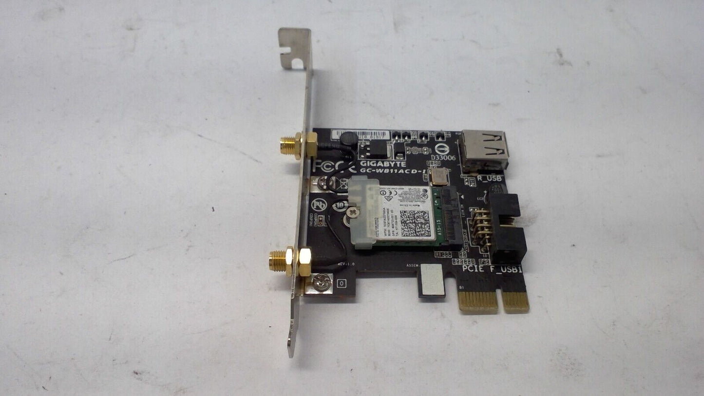 Gigabyte GC-WB11ACD-I 802.11AC Bluetooth WiFi PCI Express Card NO Antennas