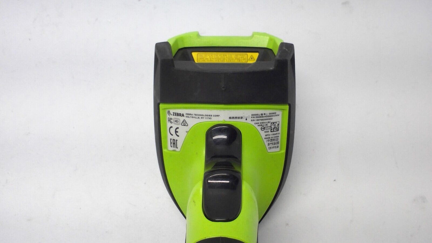 Zebra DS3608 Black/Green Handheld Wired Portable Rugged Barcode Scanner NO Cable