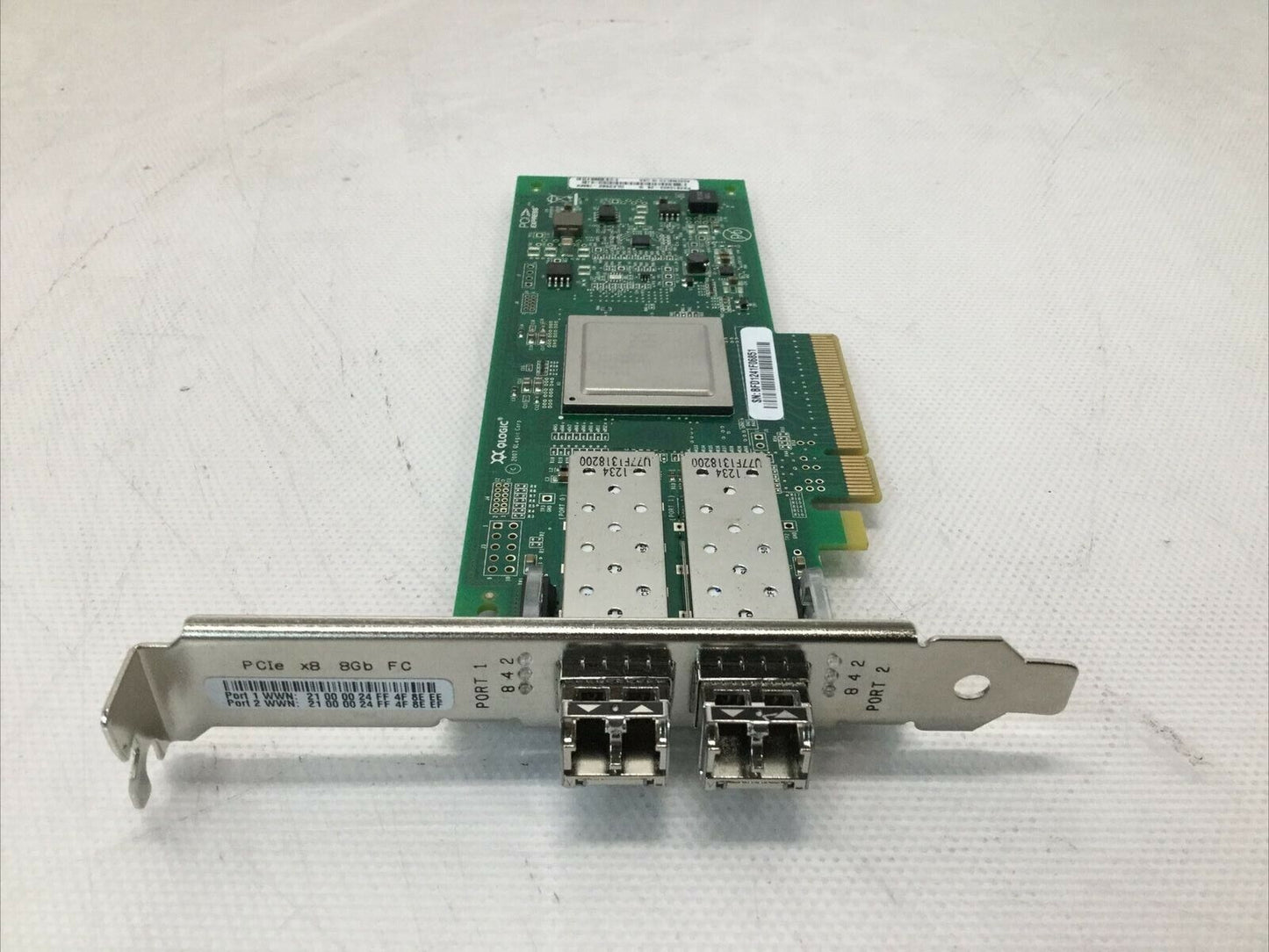 QLogic QLE2562 8GB Dual Port Fibre Channel Full Height w/ (2) SFPs Mix Brand