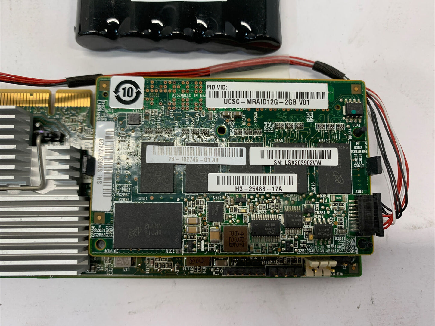 CCisco UCSC-MRAID12G-2GB 12Gb/s SAS RAID Controller card 74-12862-02 w/ Battery