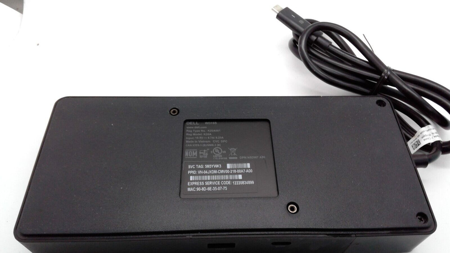 Dell WD19S USB-C K20A001 180W Docking Station 19.5V 6.7A/9.23A