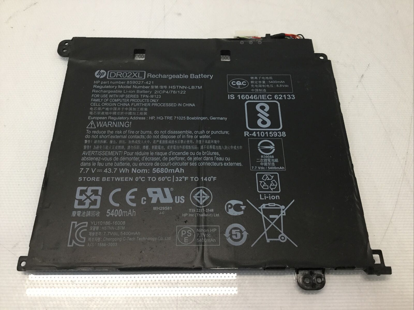 Genuine HP Chromebook 11 G5 DR02XL Battery HSTNN-IB7M 859027-121 859027-421