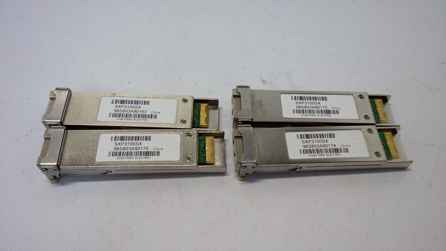 Lot of 4 Juniper Networks  740-014289 REV 03 SXP3100SX-J3 10Gbps 10GBase-SR XFP