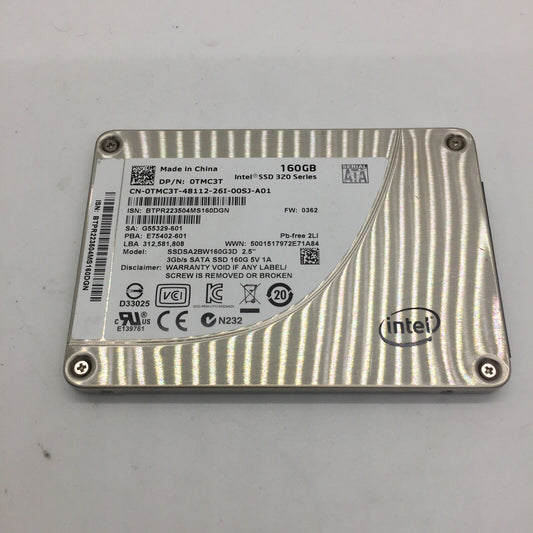 Intel 320 Series 3Gb/s 160GB 2.5" SATA SSD Hard Drive SSDSA2BW160G3D