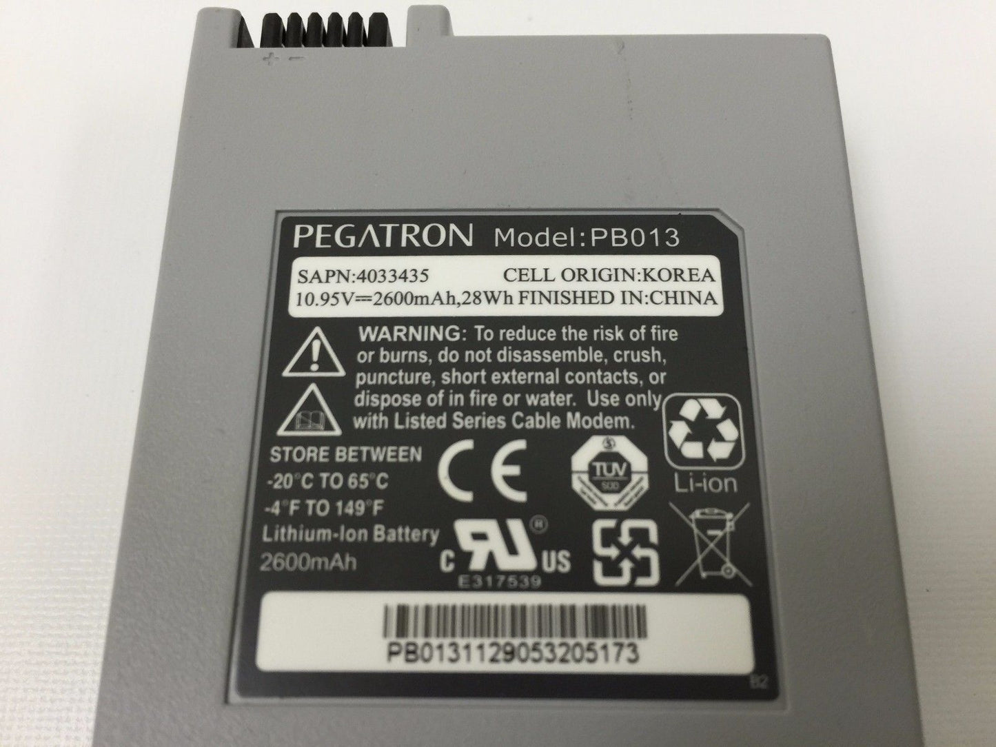 PEGATRON PB013 modem Lithium Ion Battery for DPQ3925 DPQ3939 DPQ3212