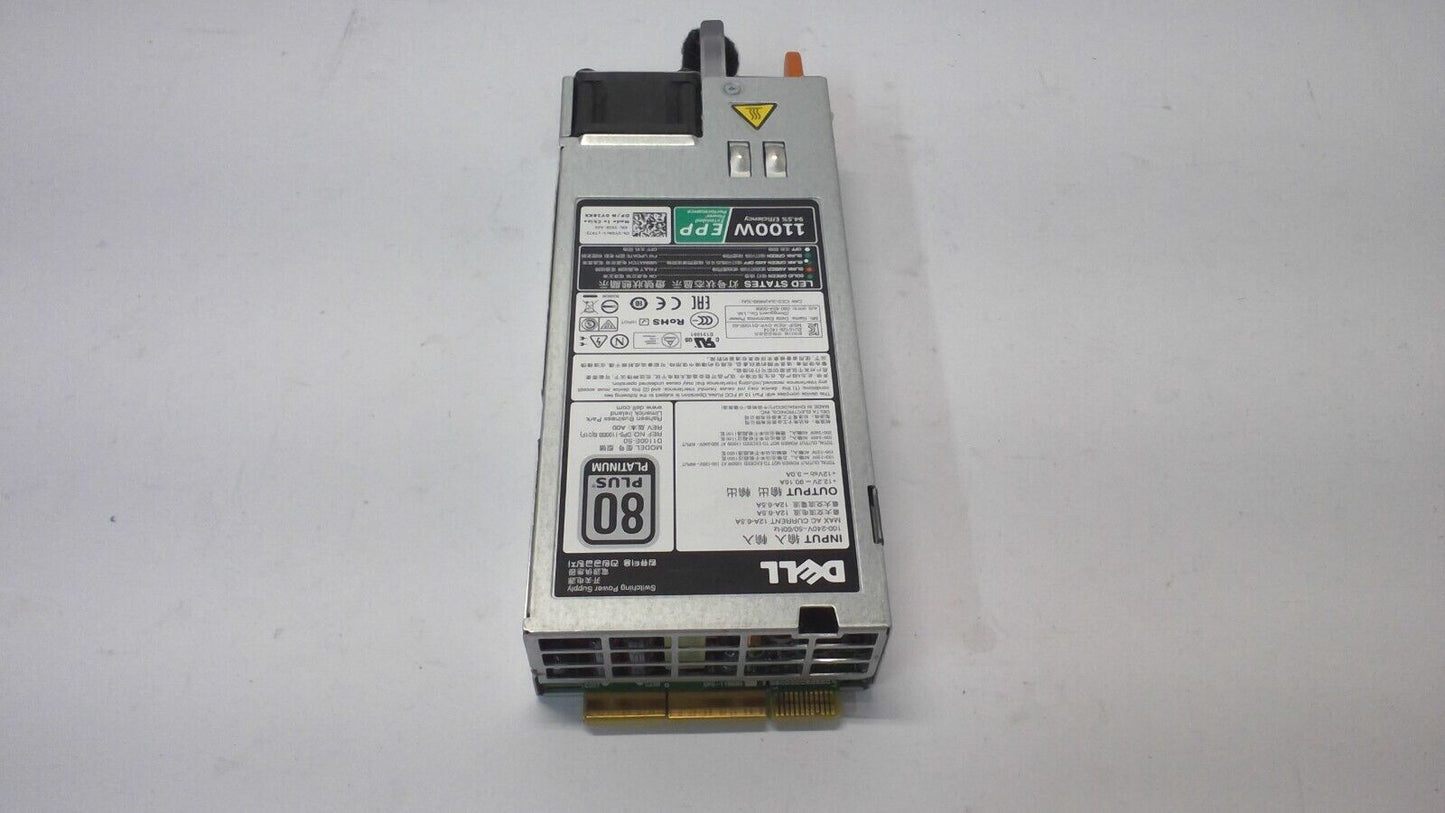 Dell D1100E-S0 1100W Pwr Supply FOR PowerEdge R430 R530 R630 80 Plus Platinum