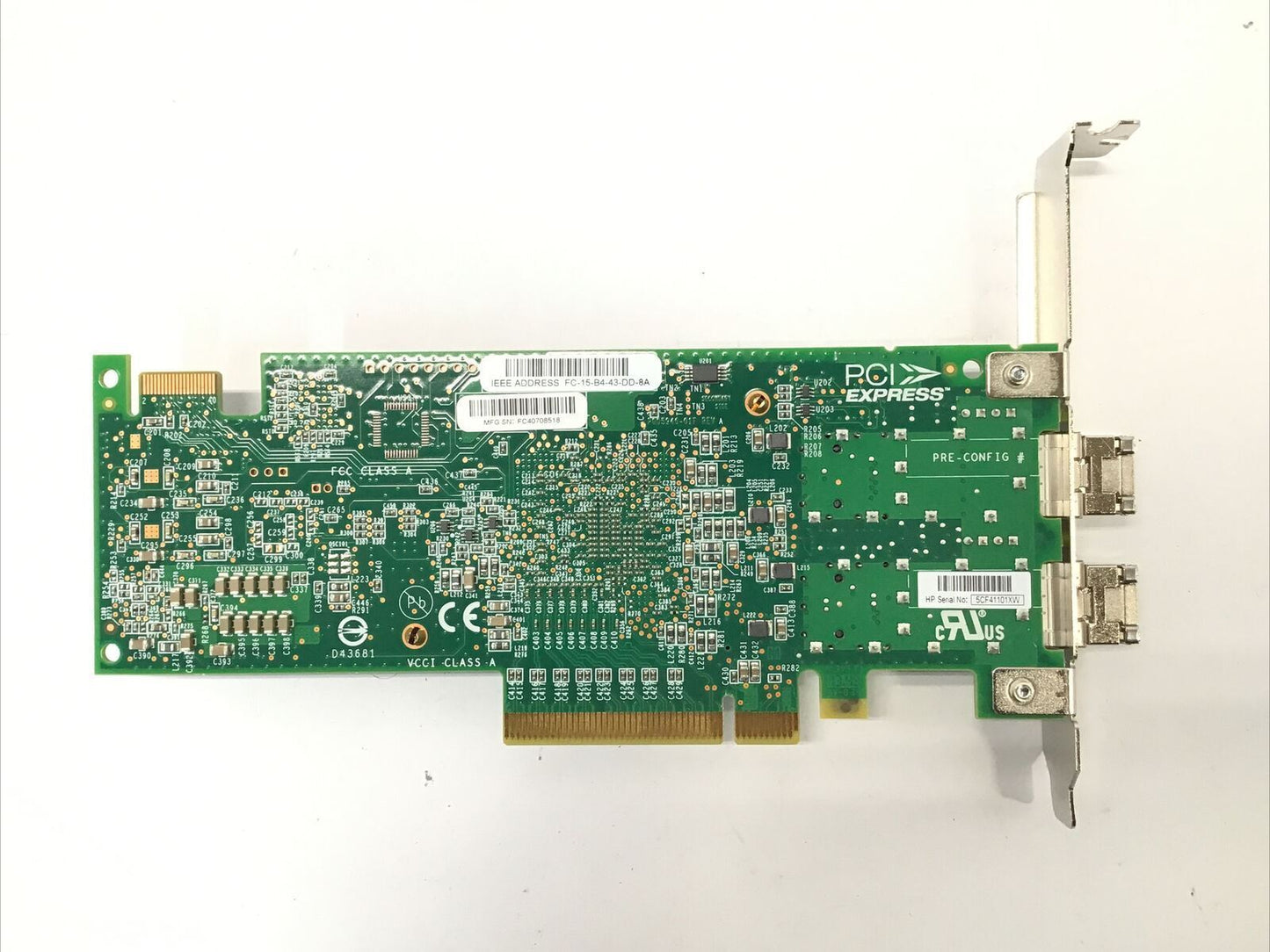 HP SN1100E Dual Port 16GbE Dual Port Fibre Channel HBA 719212-001 w/2 16GB SFP