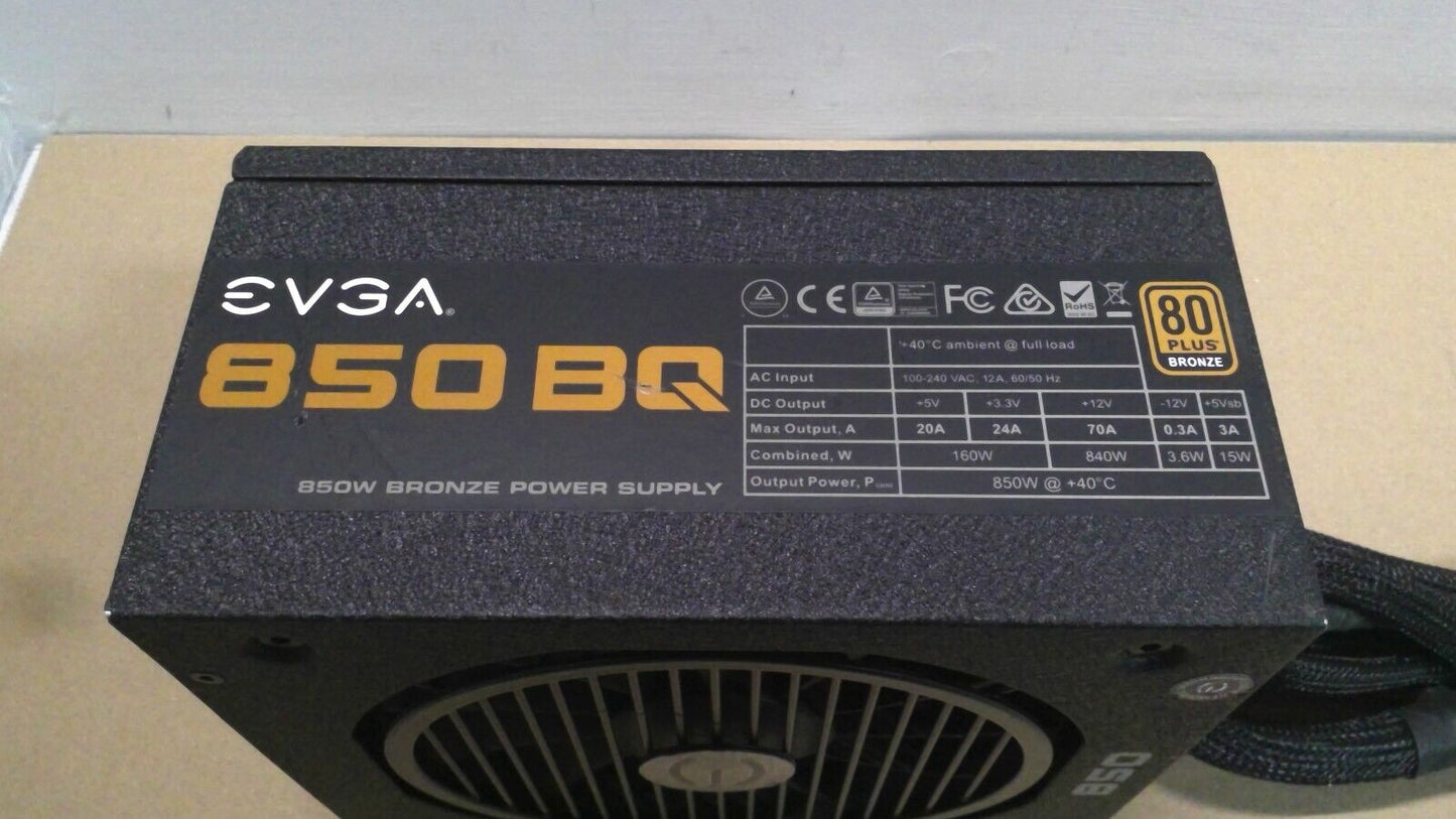 EVGA 850 BQ 850W PSU Power Supply 80+ Bronze, Semi Modular