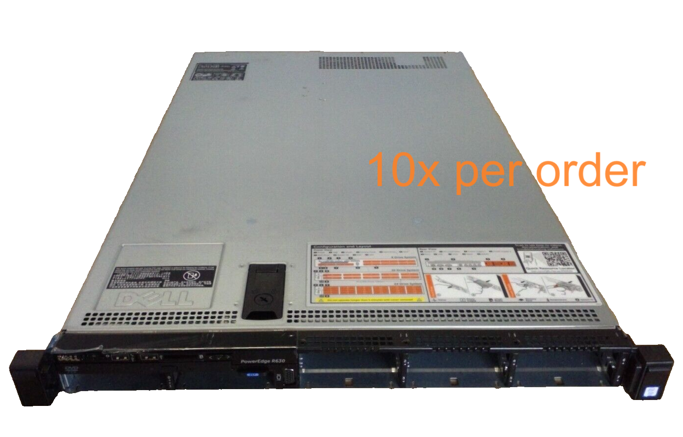 Lot of 10 - Dell PowerEdge R630 2.5" 8Bay Server Barebone 2x 750W H330 TESTED