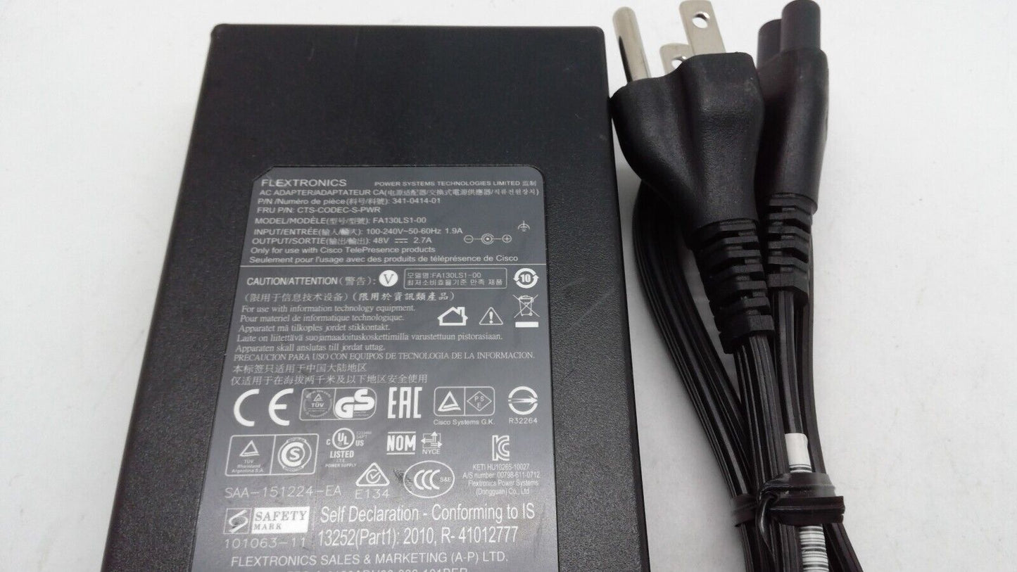 Genuine Flextronics AC Adapter FA130LS1-00 48V 2.7A Power Supply 5.5*2.5MM