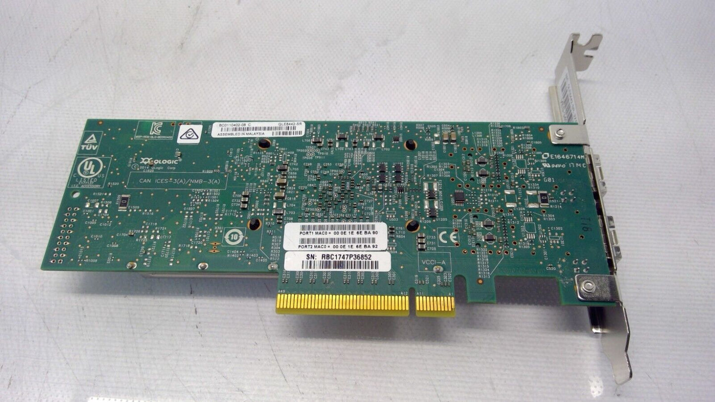 QLogic QLE8442-SR Dual Port 10Gb PCIe 3.0 x8 Host Bus Ethernet Adapter Card