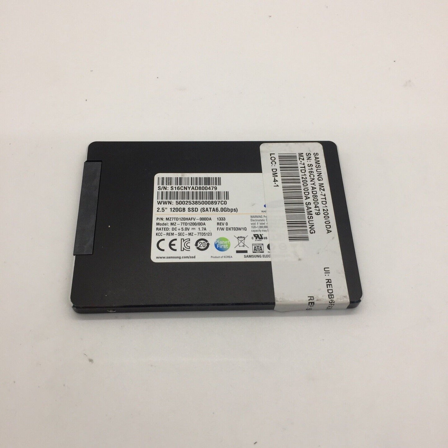 SAMSUNG MZ-7TD1200/0DA 120GB SSD 2.5 SATA III MZ7TD120HAFV-000DA