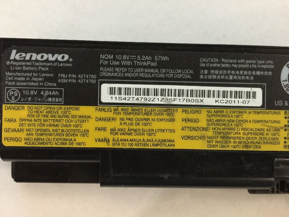 OEM Lenovo ThinkPad  L420 L510 L520 L412 SL510 T410 T510 T520 W510 Battery 55+