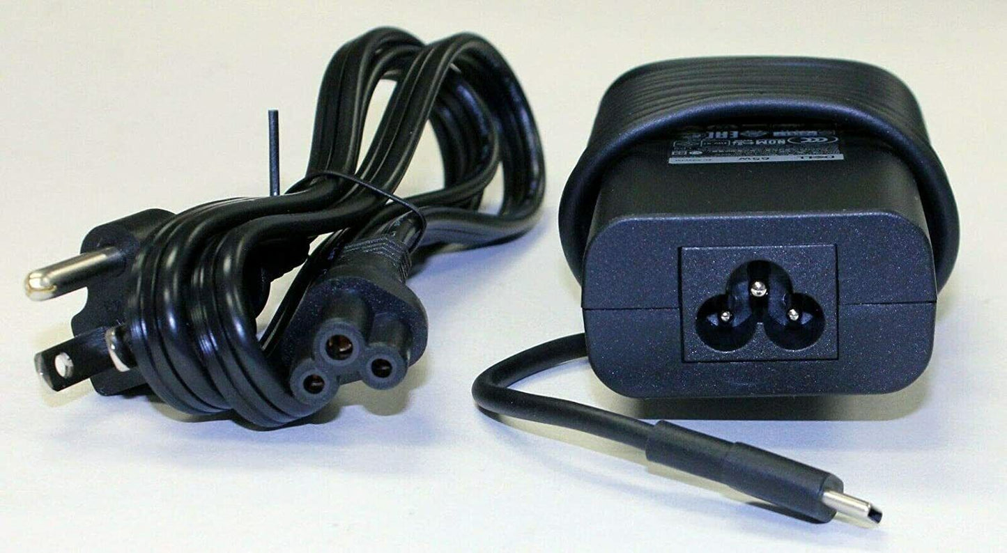 Genuine Dell 65W USB-C Chromebook 3100 AC Adapter 2WDR5 DA65NM190 Power Supply