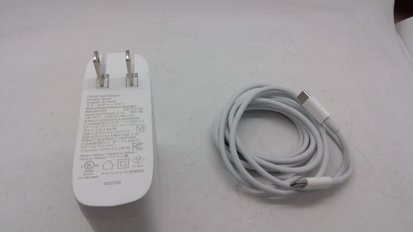 Genuine Amazon Basics B087MFJY22 AC Power Adapter 20V 3.25A 65W  USB C Cable