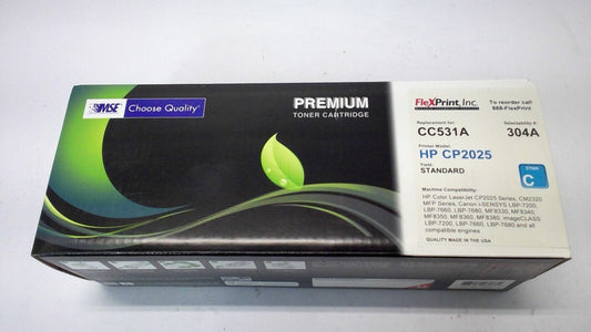 MSE PREMIUM 304A CC531A CYAN Toner Cartridge  HP CP2025 CM2320 MFP NEW SEALED