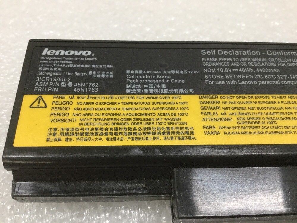 Genuine Lenovo Battery 10.8V 48Wh ThinkPad E550 E555 E550C 45N1762 45N1763 76+