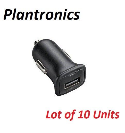 Lot of 10 - Plantronics Fast USB Car Charger 84390-01 12-24VDC 0.8A SIL-C05100A