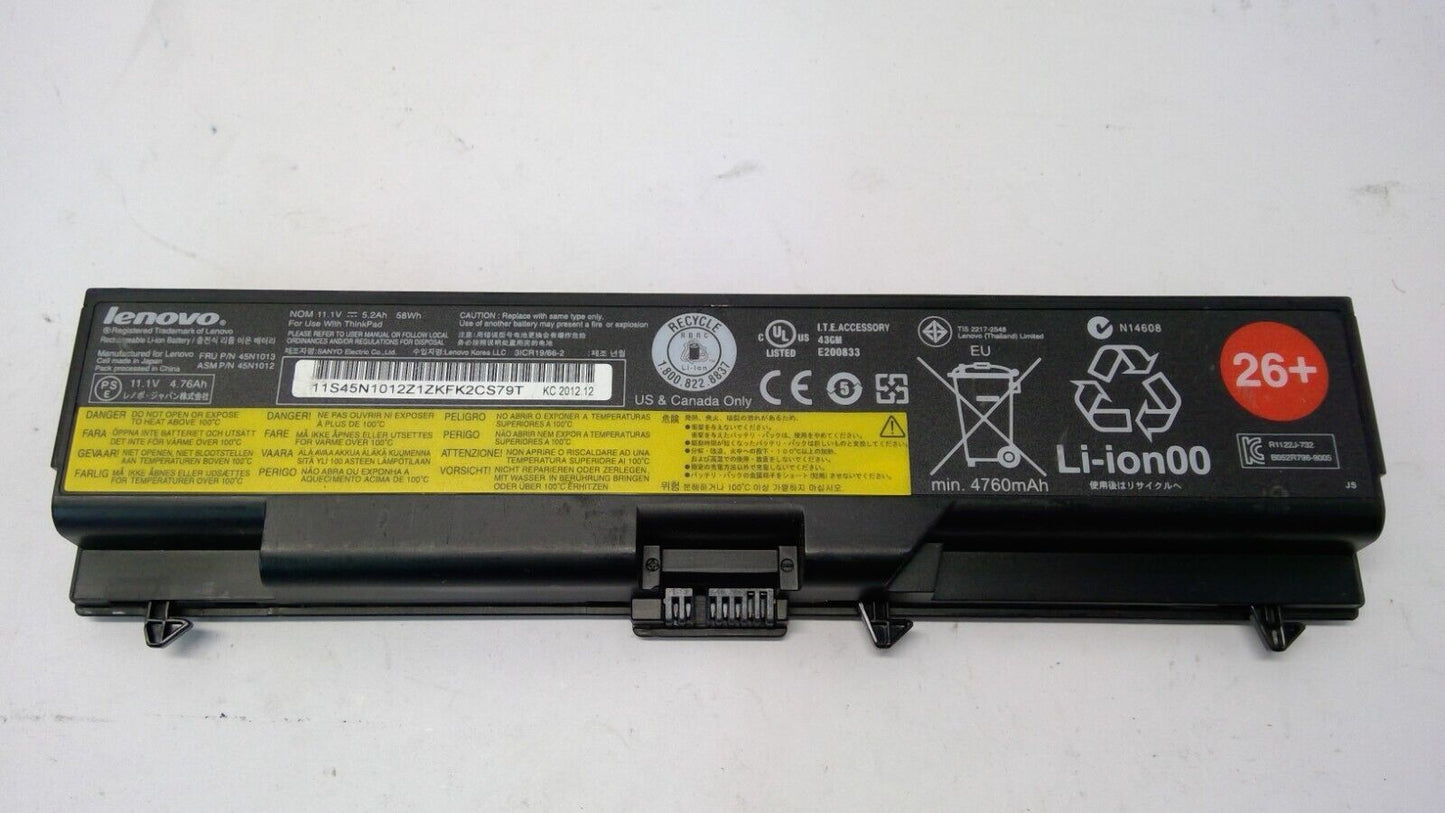 Lenovo Battery 45N1013 45N1012 26+ 58Wh 11.1V 5.2 Ah for Thinkpad Laptop