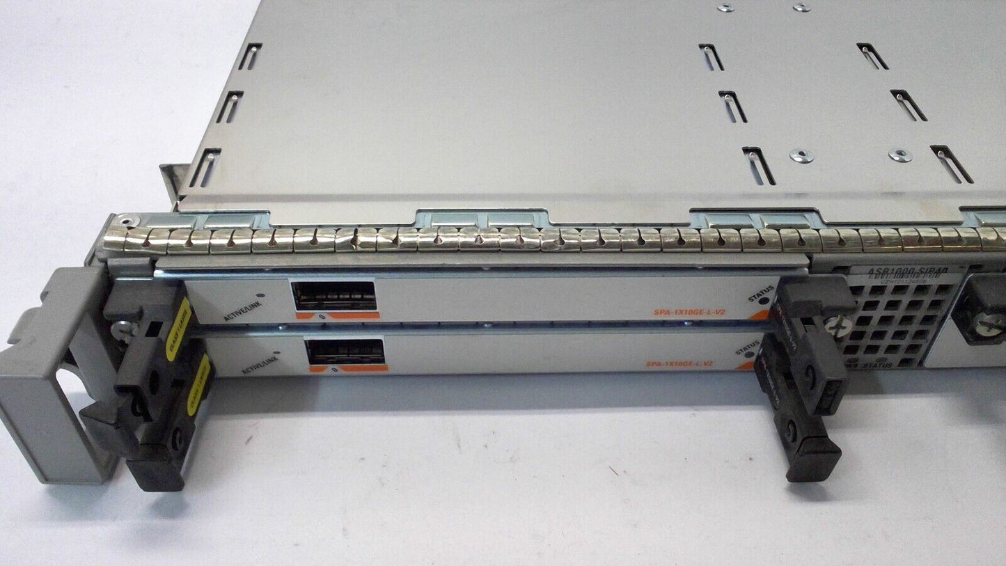 Cisco ASR1000-SIP40 V01 with 2x SPA-1X10GE-L-V2 and 1x SPA-1XCHOC12/DS0 Modules