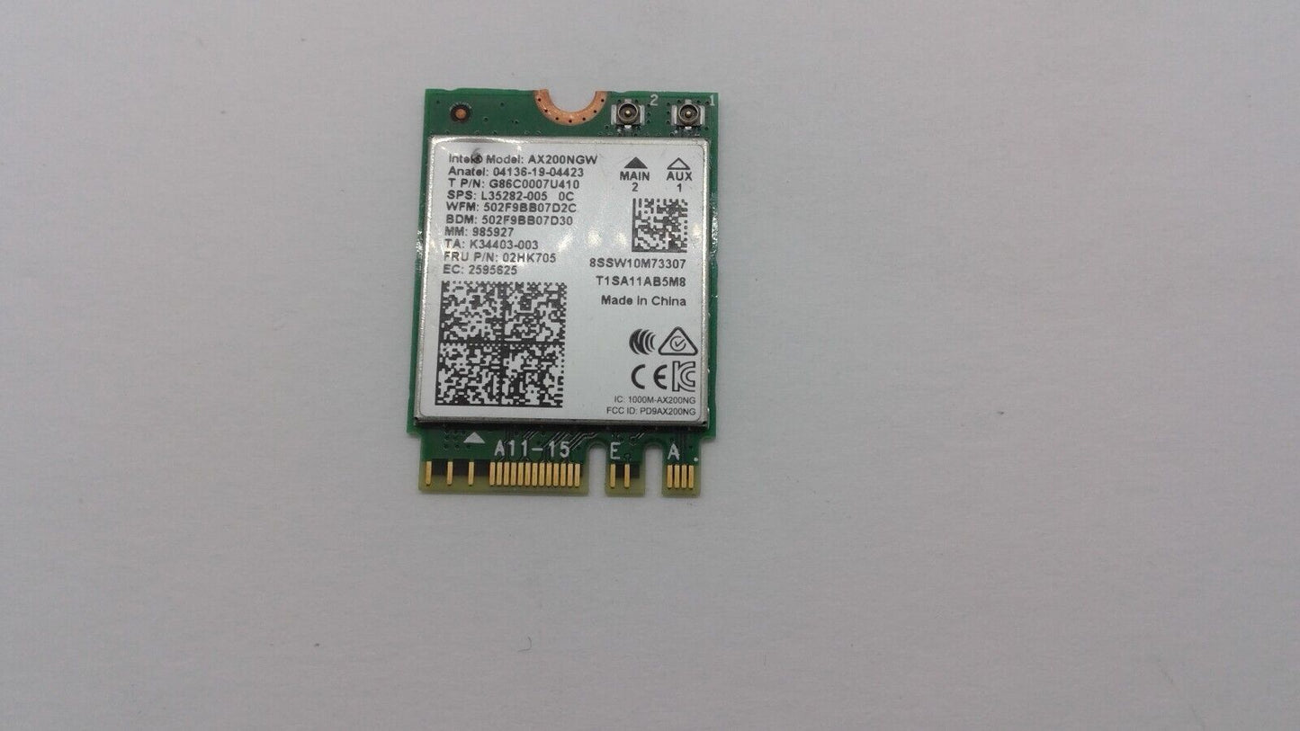 Intel Wi-Fi AX200NGW MU-MIMO 802.11ax/ac Wifi network Card