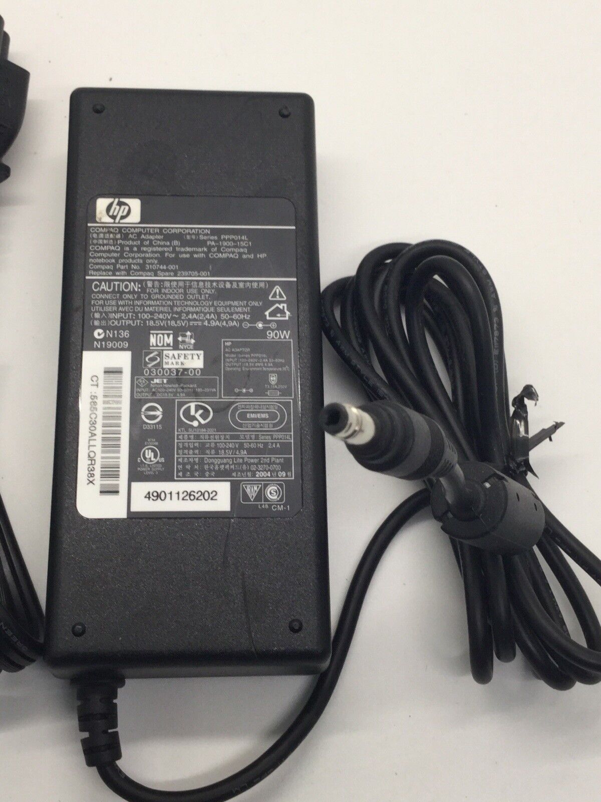 HP 90W AC Adapter 18.5V 4.9A PA-1900-15C1 For DV9000 DV8000 DV2000 DV6700 V3000