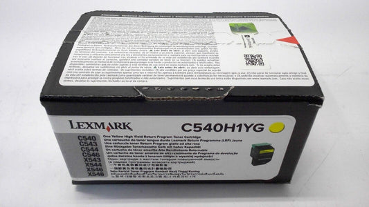 Genuine Lexmark C540H1YG One Yellow High Yield R.P Toner Cartridge New