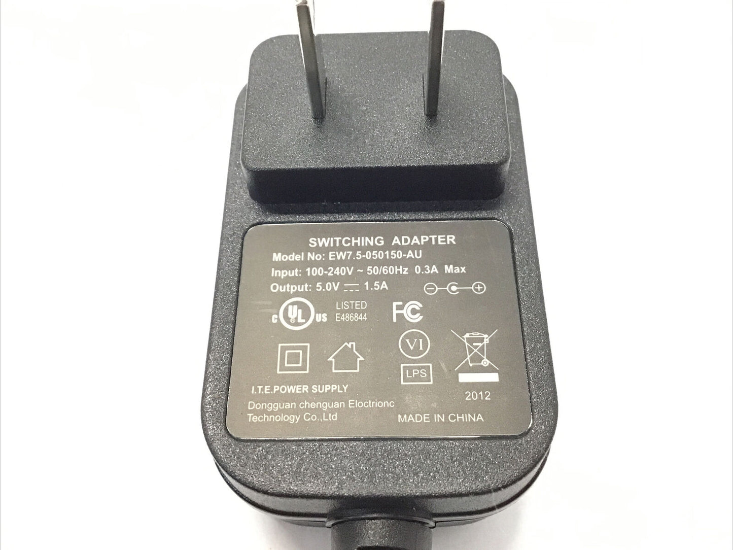 5V 1.5A Switching AC Adapter EW7.5-050100-AU Power Supply Charger