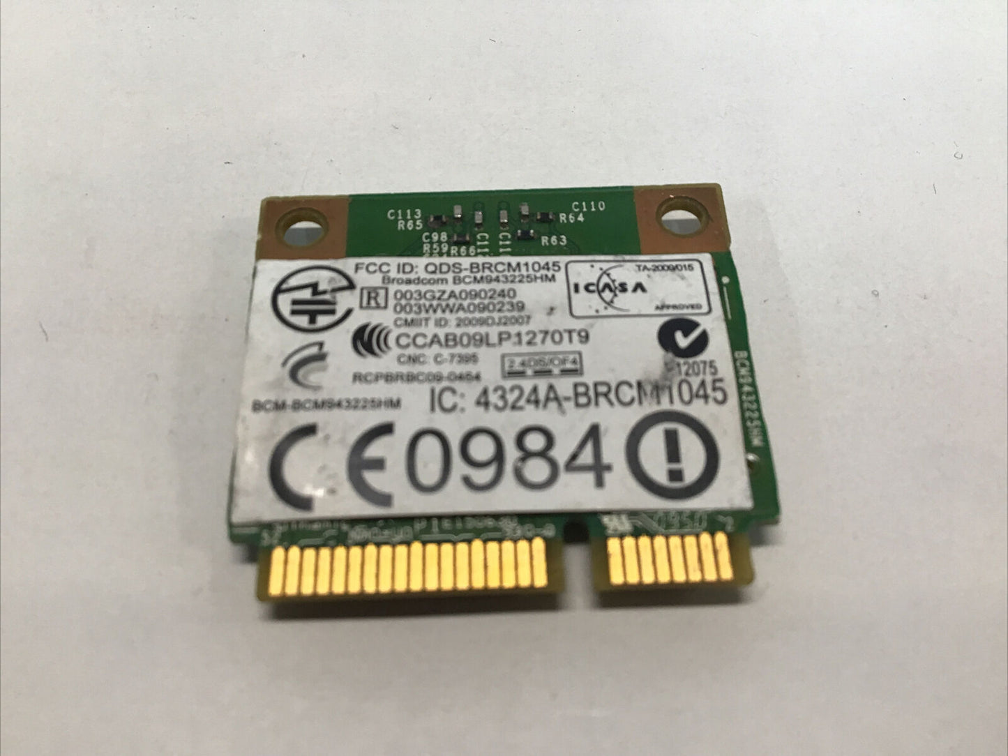 HP Broadcom 593837-001 BCM943225HM 802.11b/g/n Half Mini PCIe WiFi Card